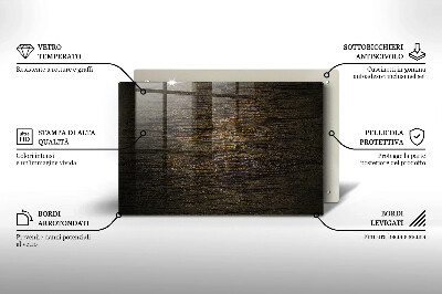 Glass candle plate decorative Bark wood texture