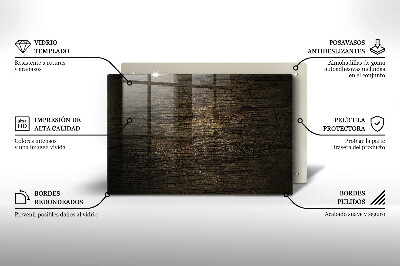 Glass candle plate decorative Bark wood texture