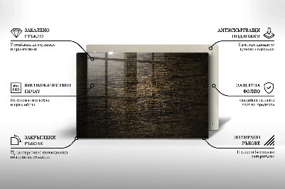 Glass candle plate decorative Bark wood texture