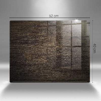 Glass candle plate decorative Bark wood texture