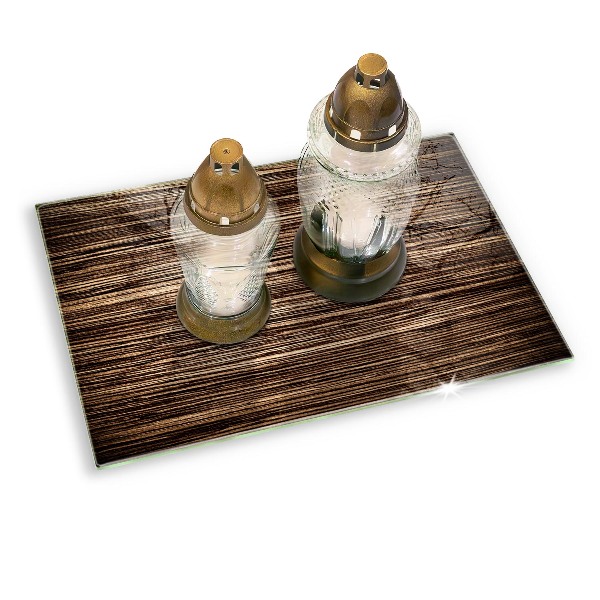 Grave candle coaster decorative Wood texture