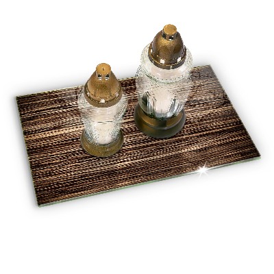 Grave candle coaster decorative Wood texture