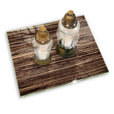 Grave candle coaster decorative Wood texture