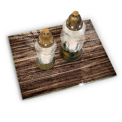 Grave candle coaster decorative Wood texture