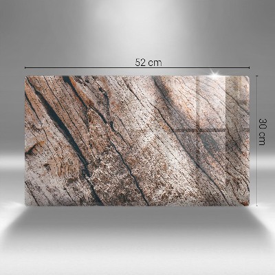 Glass candle plate decorative Wood structure