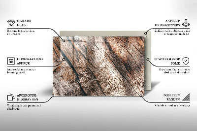 Glass candle plate decorative Wood structure