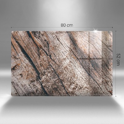 Glass candle plate decorative Wood structure