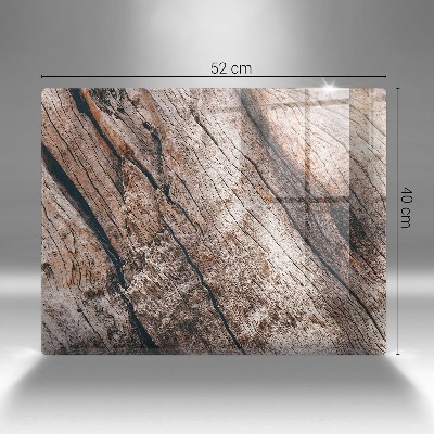 Glass candle plate decorative Wood structure