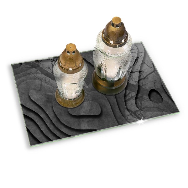 Grave candle coaster decorative 3D stone shapes