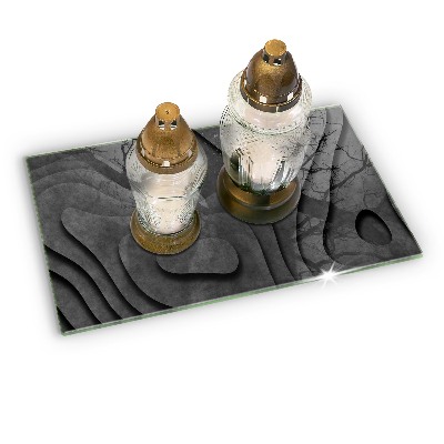 Grave candle coaster decorative 3D stone shapes