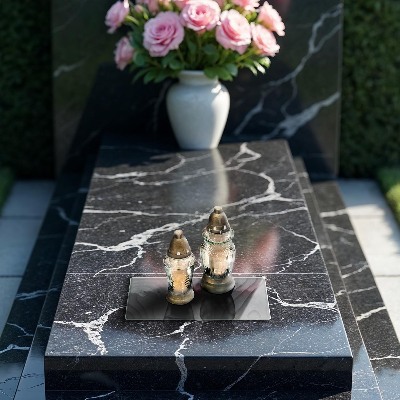 Grave candle coaster decorative 3D stone shapes