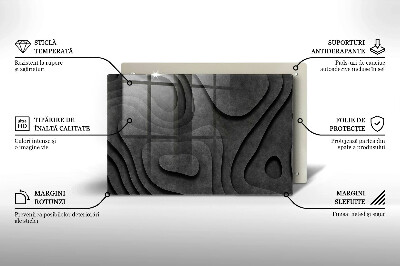 Grave candle coaster decorative 3D stone shapes