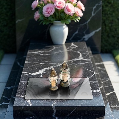 Grave candle coaster decorative 3D stone shapes