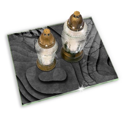 Grave candle coaster decorative 3D stone shapes