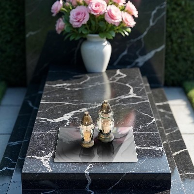 Grave candle coaster decorative 3D stone shapes