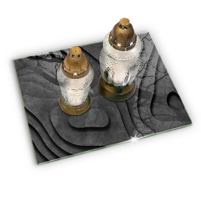 Grave candle coaster decorative 3D stone shapes