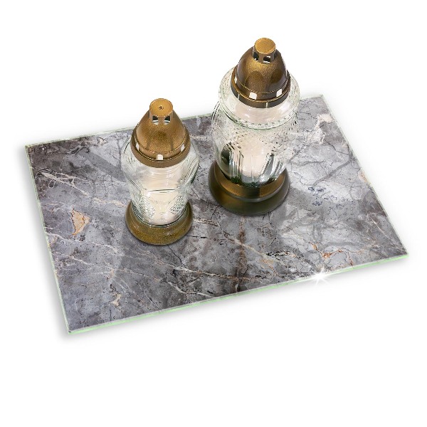Glass candle plate decorative Stone texture