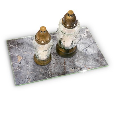 Glass candle plate decorative Stone texture