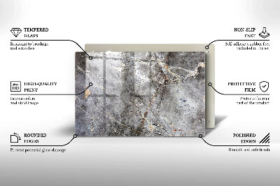 Glass candle plate decorative Stone texture