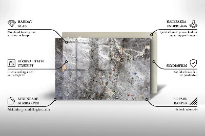 Glass candle plate decorative Stone texture
