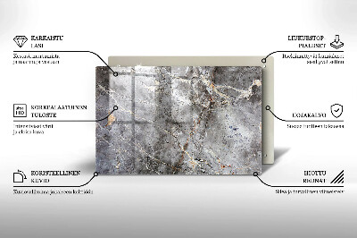 Glass candle plate decorative Stone texture
