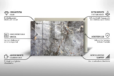 Glass candle plate decorative Stone texture