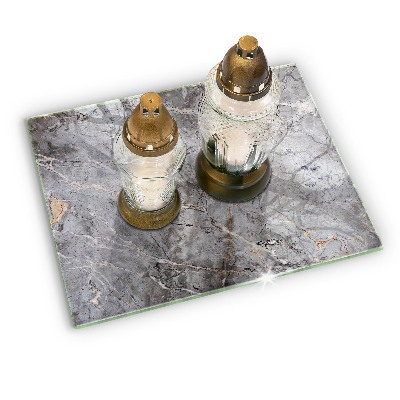 Glass candle plate decorative Stone texture