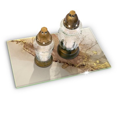 Grave candle coaster decorative Gold abstraction