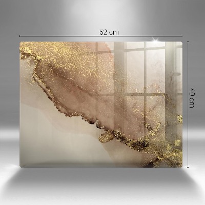 Grave candle coaster decorative Gold abstraction