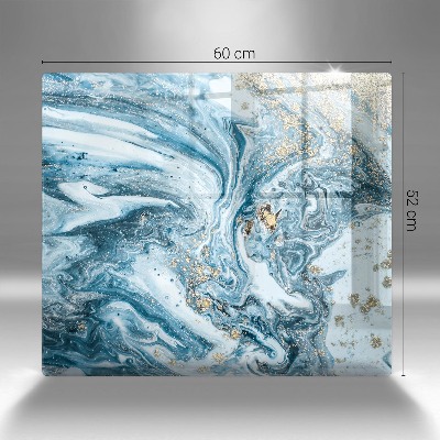 Glass candle plate decorative Structure with gold