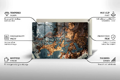 Grave candle coaster decorative Gold rock structure