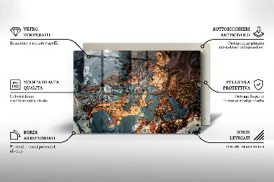 Grave candle coaster decorative Gold rock structure