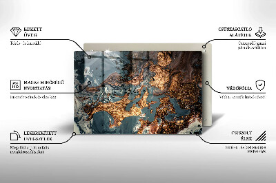 Grave candle coaster decorative Gold rock structure