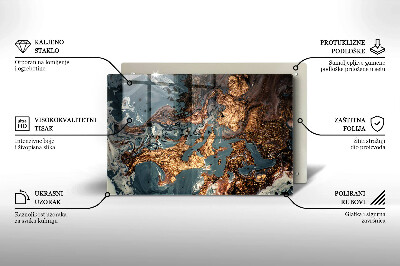 Grave candle coaster decorative Gold rock structure