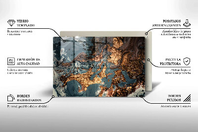 Grave candle coaster decorative Gold rock structure
