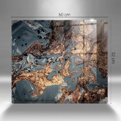 Grave candle coaster decorative Gold rock structure