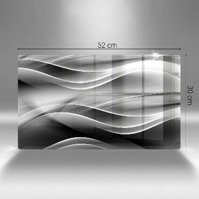 Glass candle plate decorative Abstract soft lines
