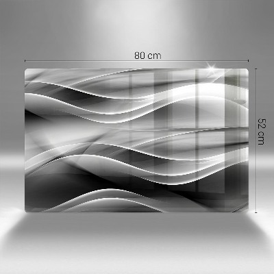 Glass candle plate decorative Abstract soft lines