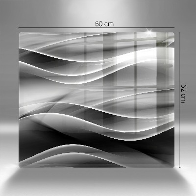 Glass candle plate decorative Abstract soft lines