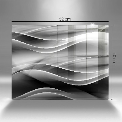 Glass candle plate decorative Abstract soft lines
