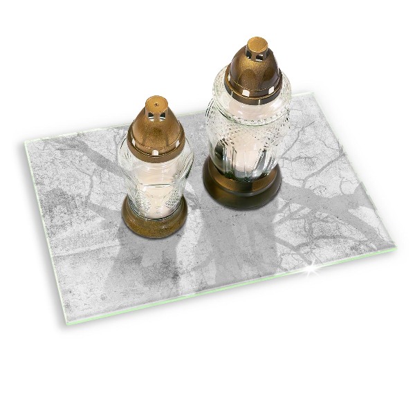 Glass candle plate decorative Concrete texture