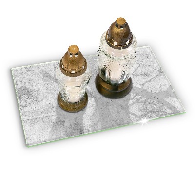Glass candle plate decorative Concrete texture
