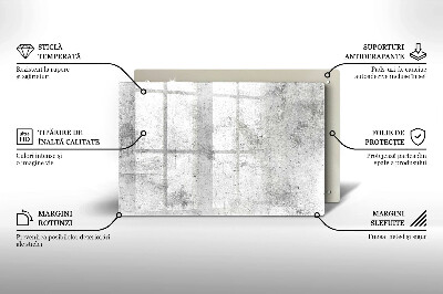 Glass candle plate decorative Concrete texture