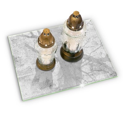 Glass candle plate decorative Concrete texture