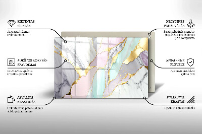 Grave candle coaster decorative Pastel marble