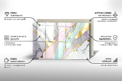 Grave candle coaster decorative Pastel marble