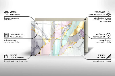 Grave candle coaster decorative Pastel marble