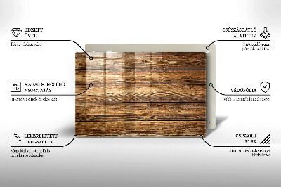 Glass candle plate decorative Wood texture boards
