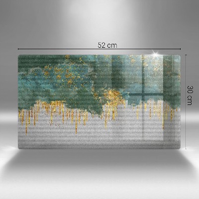Grave candle coaster decorative Abstraction with gold
