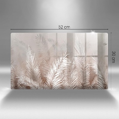 Glass candle plate decorative Boho foliage leaves